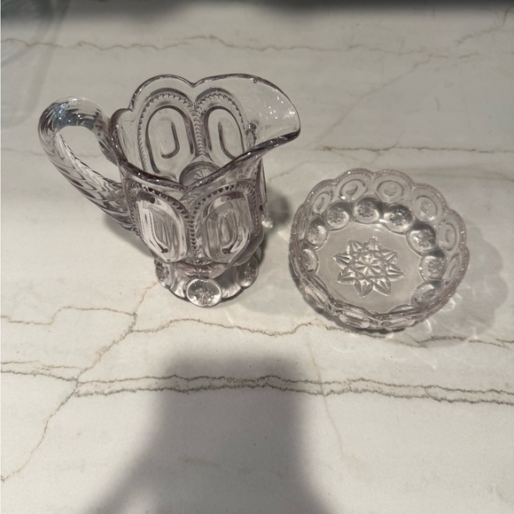 Vintage L.E. Smith Moon and Stars Pitcher and Small Bowl - Picture 2 of 15
